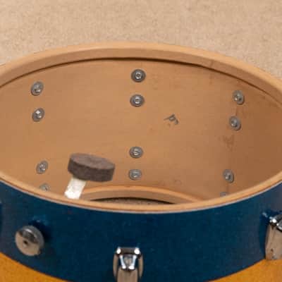 1970s Slingerland 12x15 Blue and Gold Tri Band Tom image 5