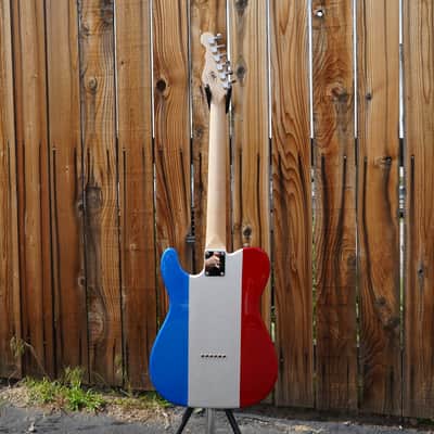 G&L USA CUSTOM SHOP ASAT Classic Red,White,Blue Metal Flake 6-String Electric Guitar w/ Case (2024) image 5
