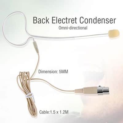 Pyle PMEMS10 Tan Headset for Shure Wireless Transmitter - Tan image 2