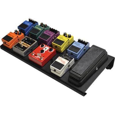 Gator Black Large aluminum pedal board with Gator carry bag and bottom mounting power supply bracket. Power supply not included. image 1