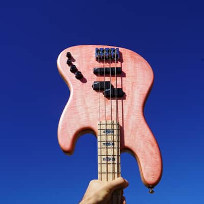 Spector USA Coda 4 DLX - Trans Pink Stain Matte 4-String Bass Guitar w/  Deluxe Protec Gig Bag (2023) image 15