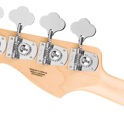 Fender Standard Series Jazz Bass Guitar, Olympic White, Laurel image 6