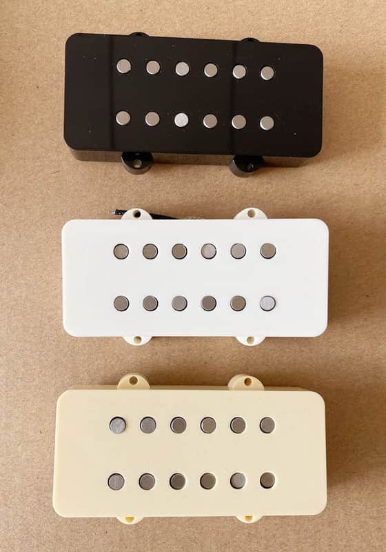 Jazzmaster Humbucker Cancelling pickup Neck or Bridge Pickup,12pcs of Alnico 5 Rod - Neck / Ivory / 5 wires image 1