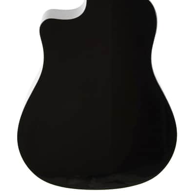 Fender CD-60SCE Solid Top Dreadnought Acoustic-Electric Guitar - Black image 2