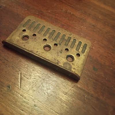 Brass Bridge tailpiece Stratocaster telecaster 70s 80s image 1