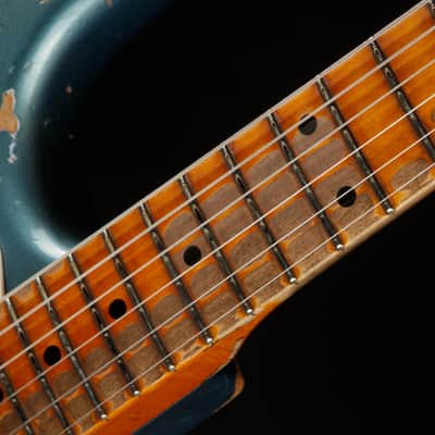 2024 - Fender Custom Shop Limited Edition Red Hot Stratocaster Super Heavy Relic - Super Faded Aged Lake Placid Blue image 9