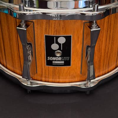 Sonor Lite LD547x Snare Drum 14" x 7,25" 1985 - Genuine Rosewood Veneer image 4