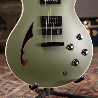 EVH SA-126 Special Semi-Hollow Electric Guitar - Matte Army Drab with Hardshell Case image 3