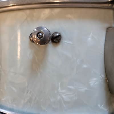 Slingerland Super Krupa Radio King 50's era White Marine Pearl image 6