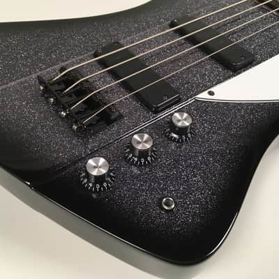 Bell & Hern Custom "Thunderdome" Set Neck 4 String Industrial Sparkle Bass - Heavy Sixx Vibes image 2