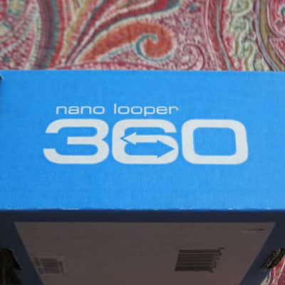 mostly very clean Electro Harmonix EMPTY CARDBOARD BOX + orig Owner's Manual ONLY for Nano Looper 360 (NO pedal, NO power supply, NO warranty / registration paperwork) 2014 (2010s) BOX: cardboard - OUTER AREAS blue / GRAPHIC black & white, white image 17