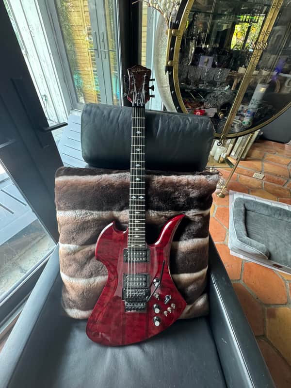 B.C. Rich Mockingbird ST with Floyd Rose 2010s - Transparent Black Cherry image 1