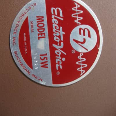 Electro-Voice Model 15W, Alnico Magnet, 15" Woofer, New in Original Box, NOS image 3