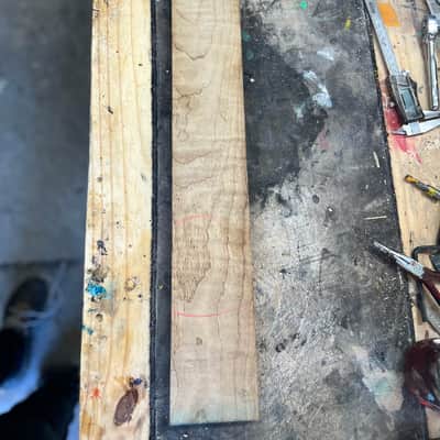 Madlad Instruments 1A Figured Torrified Roasted Flame Maple Guitar Neck Blank 2026 - Unfinished image 1