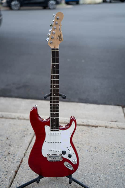 G&L Limited Edition Tribute Series Legacy Red Flame Maple with upgrades image 1