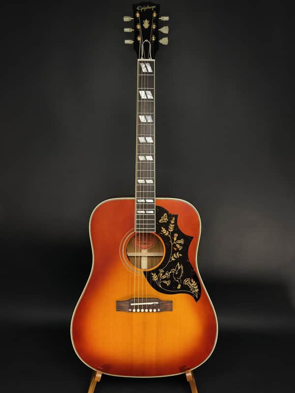 Epiphone Inspired By Gibson Custom 1960 Hummingbird Reissue - Heritage Cherry Sunburst image 1
