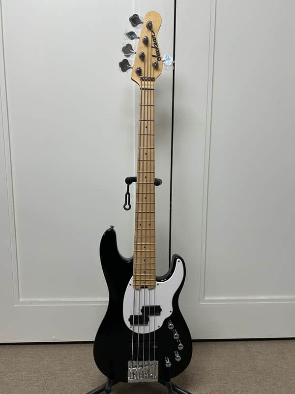 Jackson X Series David Ellefson Signature Concert Bass CBXM V with Maple Fretboard - Gloss Black image 1