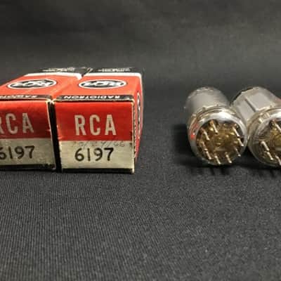 NOS PAIR RCA 6197 6CL6 Amplifier VINTAGE VACUUM TUBES USA Tested 8.7241-D image 3