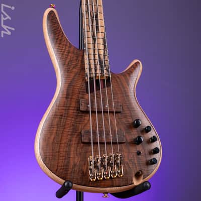 Ibanez Custom Shop Visions SR 5-String Bass Natural Bastogne Walnut image 1