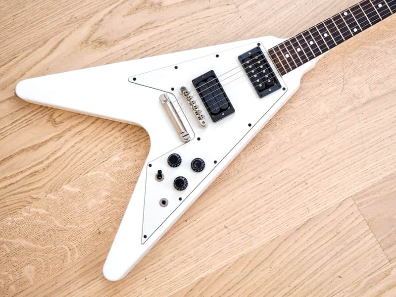 1990 Greco V FV-650 Mint Collection Electric Guitar White | Reverb