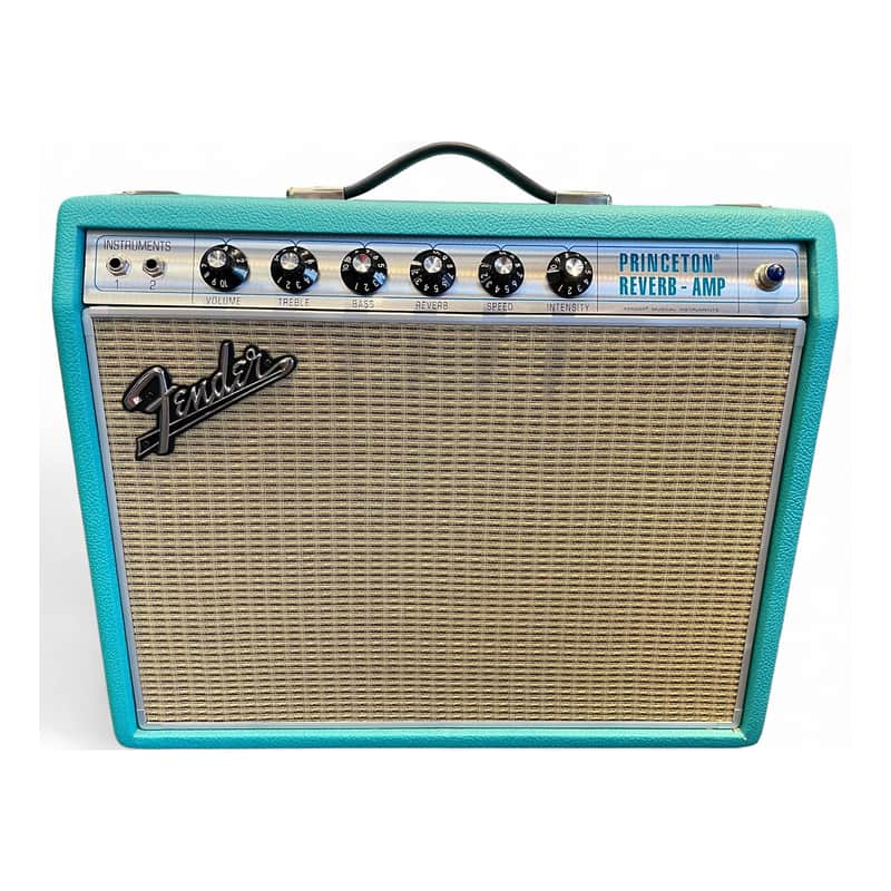 2020 Fender '68 Custom Princeton Reverb-Amp 12-Watt 1x12" Combo | FSR Limited Edition - Teal Turquoise, Tweed Grill | Free Shipping! image 1
