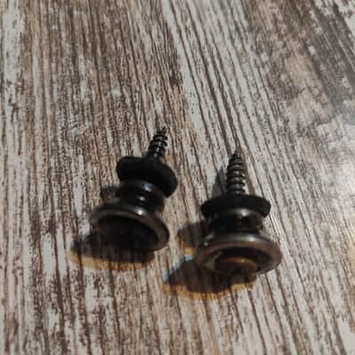 Fender Black Nickel Extra Large Strap Buttons off Korean Showmaster Super Strat image 2
