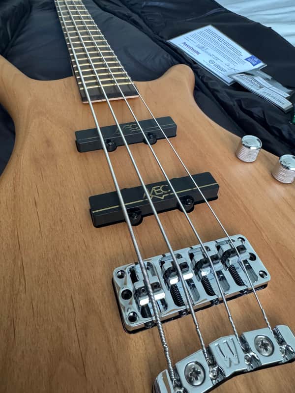 Warwick RockBass Corvette Basic Bass Guitar - Natural 4-string Electric Bass with Alder Body, Maple Neck, Wenge Fingerboard, and 2 Single-coil Pickups - Natural Corvette Basic Bass 2024 - Natural image 1