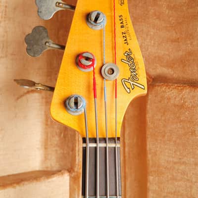 Fender Custom Shop LTD '64 Jazz Bass Journeyman Aged Fiesta Red Pre-Owned image 3