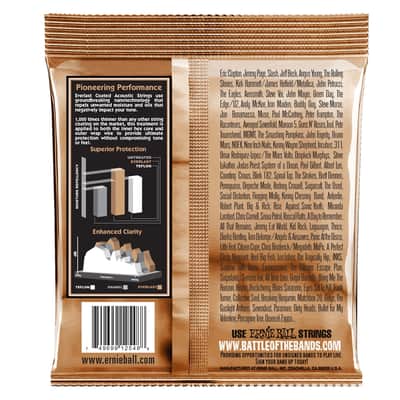 Immagine Ernie Ball 2548 Everlast Coated Phosphor Bronze Light 11-52 - 2