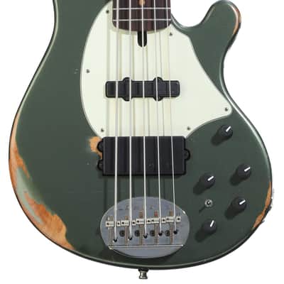 Lakland USA Classic 55-14 5-string Bass Guitar - Aged Sherwood Green with Rosewood Fingerboard image 1