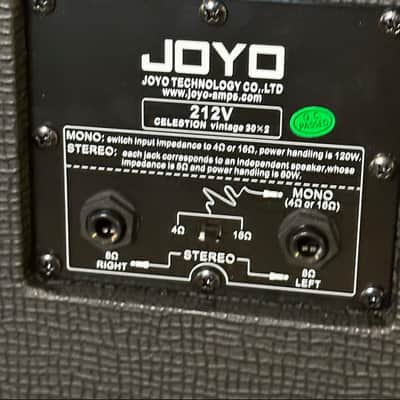 Joyo 212V Cabinet 2x12”  Celestion Vintage 30 Stereo 8 Ohms+ 8 Ohms  Mono 4/16 Ohms image 8