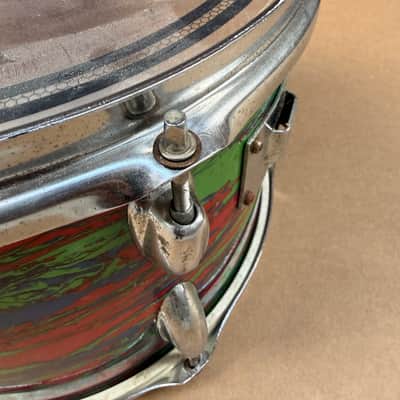 Rare Vintage U.S. Mercury “PRO” 12” Rack Tom – Psychedelic Swirl Wrap – Made in Japan image 7
