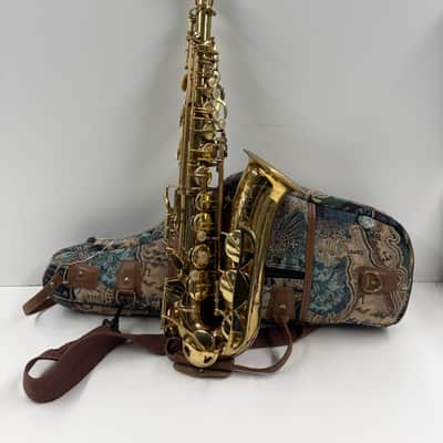 C.G. Conn 1970s Alto Saxaphone -- Brass Engraved Rose Design image 1
