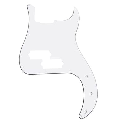 13 Hole P Bass Pickguard Guitar Scratch Plate Pick Guard Compatible with 4 String USA/Mexican Standard Precision Bass Part (3Ply White) image 1
