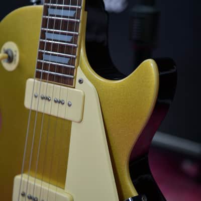 Aria Pro II Gold Top Les Paul p90s '56 Reissue, late 90's image 9