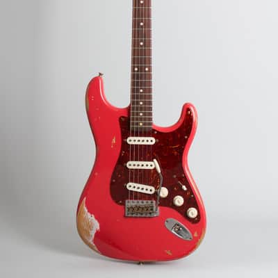 Fender  Custom Shop 61 Stratocaster Relic Solid Body Electric Guitar (2014), ser. #R78076, original brown tolex hard shell case. image 1
