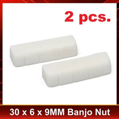 2X Bone Banjo Top Nut For 4 or 5 String Banjos Pre-Slotted image 1