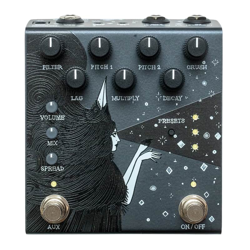 Old Blood Noise Endeavors OBNE Dark Star Stereo Soundscape Reverb Effects Pedal -Black image 1
