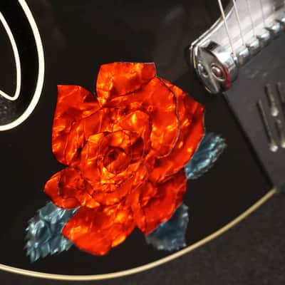 Hofner Red Rose Semi-Hollow Electric - Black Germany image 8