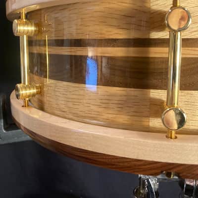 Pro-Mark / Stanbridge - Limited Edition 5.5x14" Japanese White Oak & Walnut Snare Drum (#8 of 50 in 5.5") 2007 image 9