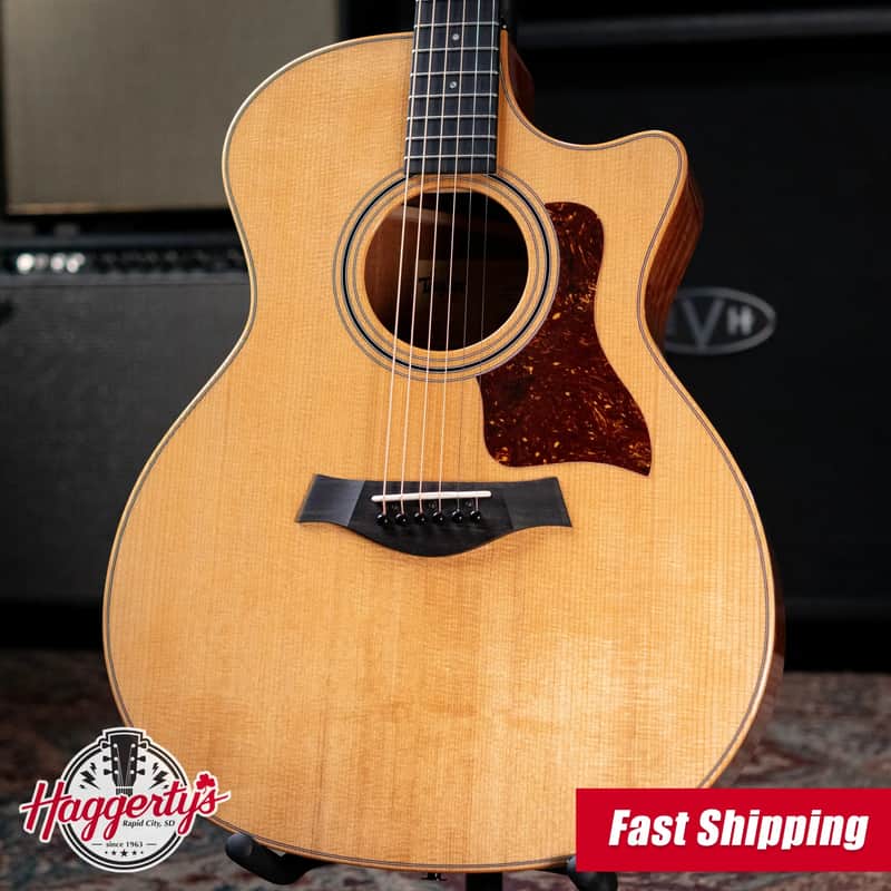 Taylor 314ce Studio Acoustic-Electric Guitar - Natural with Structured Gig Bag image 1