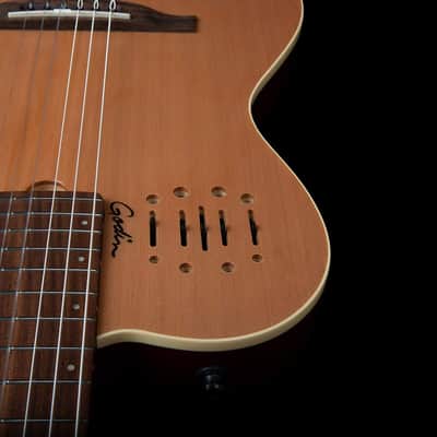 Godin MultiAc Nylon Encore – Natural Semi-gloss (035045), Fender Champion 20, KLIQ UberTune, GLS 15 FT Guitar Cable Bundle image 4