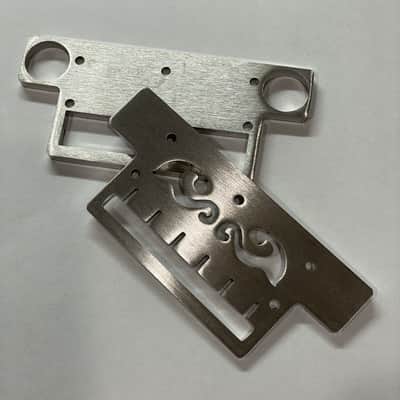 Phred Instruments Retrofit Wolf Style Tailpiece for Guitars with Stop Tailpiece - Stainless Steel or Brass image 2