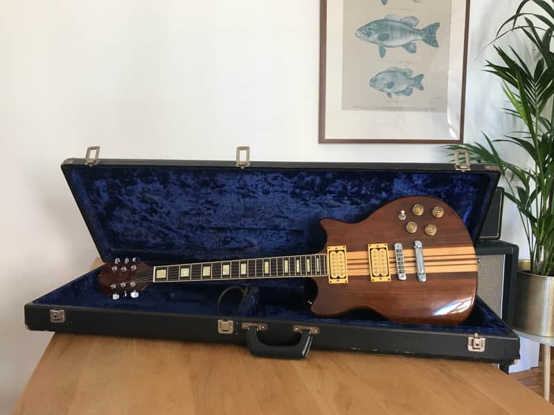Vintage 70’s Samick Johnny Pro II Electric Solid-body Guitar Neck trough w. Gibson Strings image 1