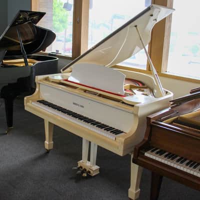 Binder & Sons G-80A 5'1" Ivory Baby Grand Piano image 4