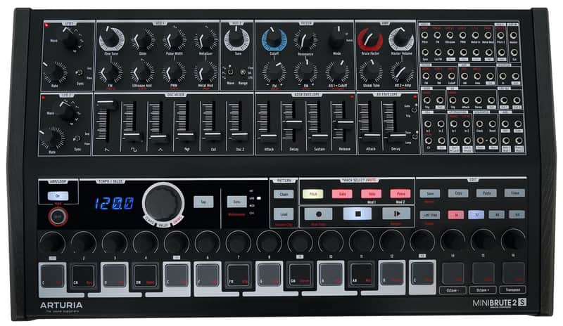 Arturia Minibrute 2S NOIR USB MIDI Analog Sequencer Synthesizer Mini Brute Two S image 1