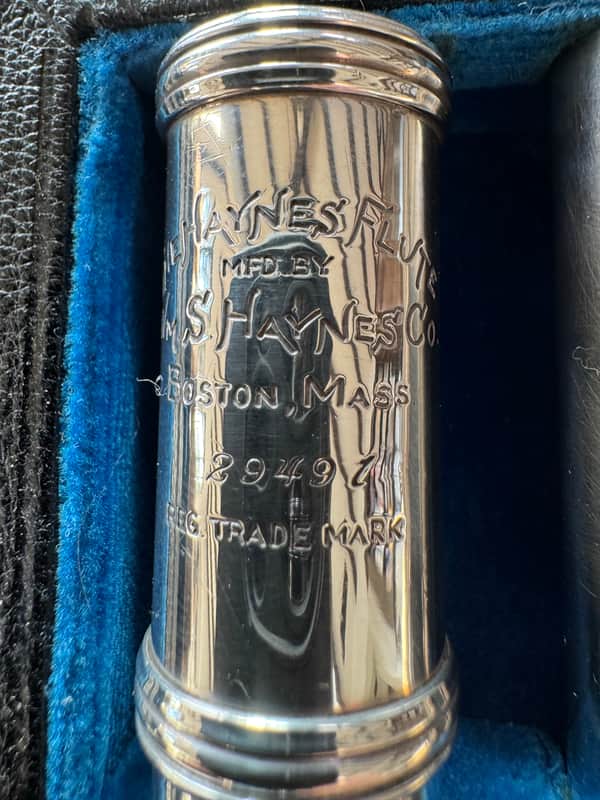 W.S. Haynes Solid Silver Flute - Silver Burkart Headjoint Included image 1