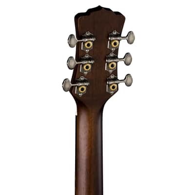Luna Art Vintage Dreadnought Cutaway Acoustic-Electric Guitar Distressed Vintage Brown image 12