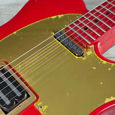 1990 Bill Lawrence Japan BKIM-60G Kaori Model Telecaster (Red/Gold) image 5