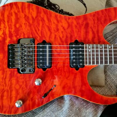 Ibanez Premium RG920QMZ Liquid Inferno Dimarzio Crunchlab RG 920 Electric Guitar Edge Zero image 2